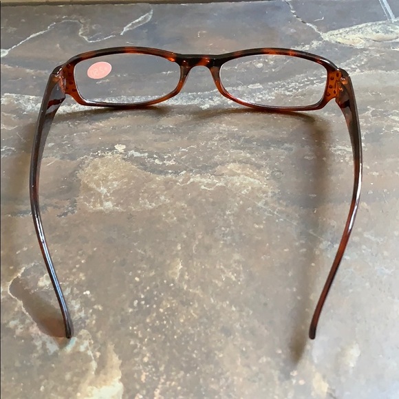 Tortoise Frames W/ Pink Crystal Bling Readers 2.50 - Picture 5 of 11